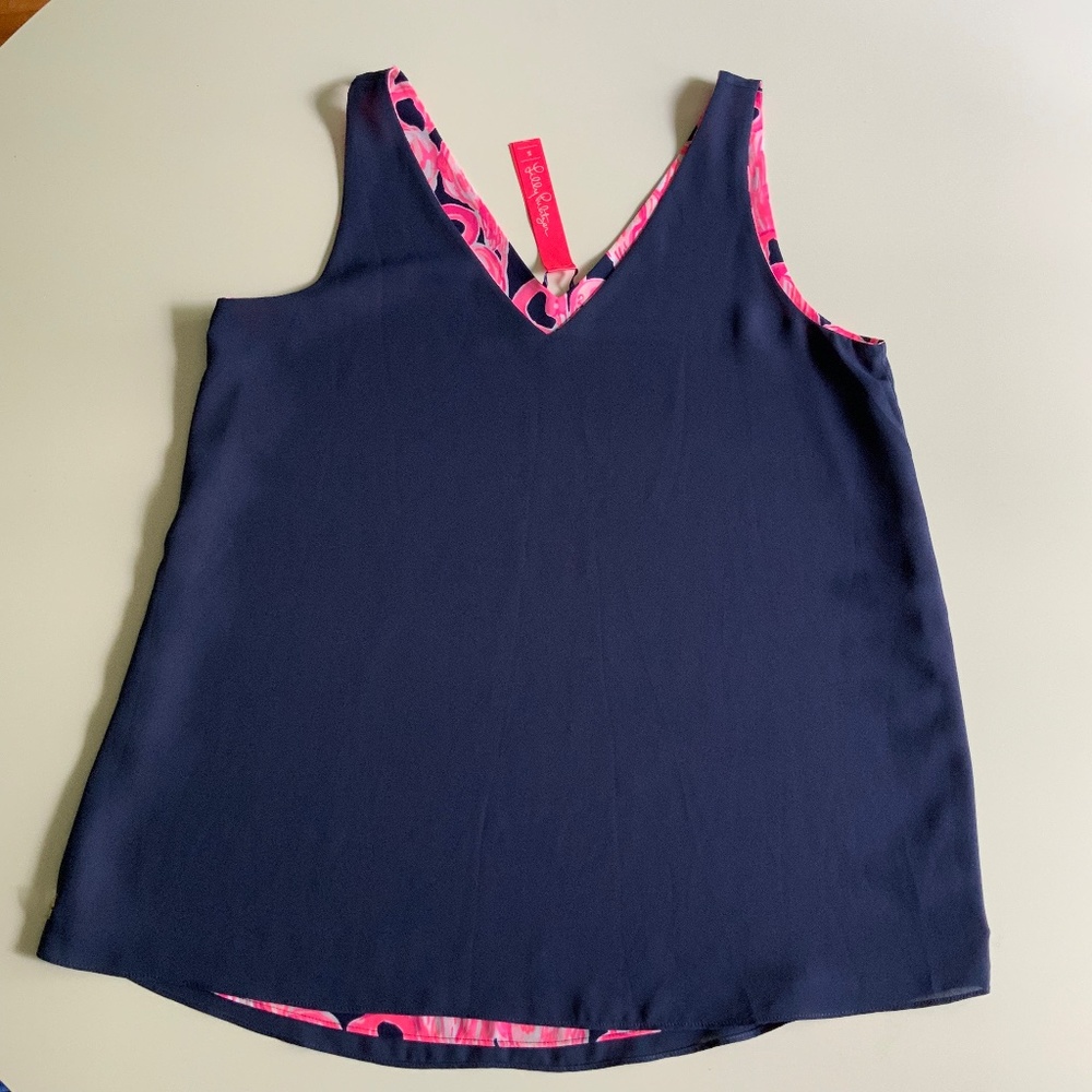 Lilly Pulitzer Florin Reversible Sleeveless Top size small
